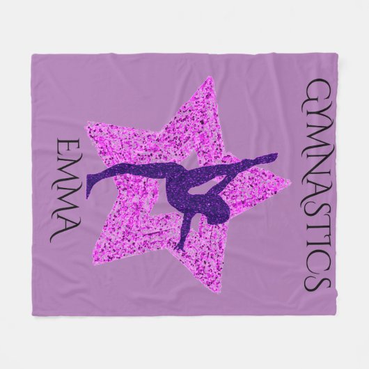 Gymnastique toison couverture avec nom personnalis (Devant (Horizontal))