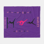 Gymnastique toison couverture avec nom personnalis (Devant (Horizontal))
