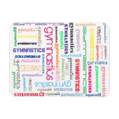 Gymnastique Typographie Flexible Photo Magnet (Horizontal)