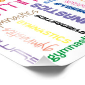 Gymnastique Typographie Photo Élargissement (Coin)