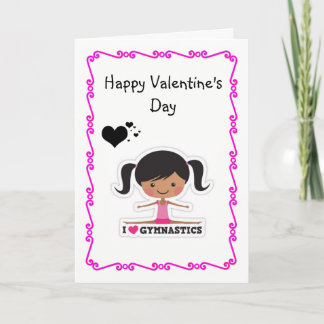 Gymnastique Valentines Carte de voeux
