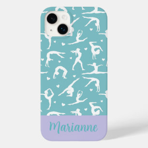 Gymnastische Blauwgroen aangepaste naam Girlie Case-Mate iPhone 14 Plus Hoesje