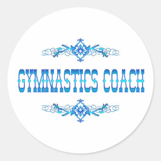 GYMNASTISCHE COACH RONDE STICKER (Voorkant)