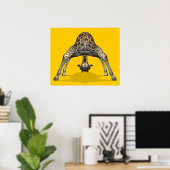 Gymnastische Giraffe Poster (Thuiskantoor)
