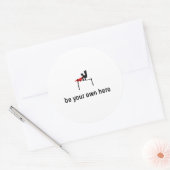 Gymnastische horizontale bar held ronde sticker (Envelop)