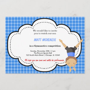 Gymnastische Jongenswedstrijd (blauw) Kaart