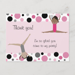 Gymnastische Partij Hartelijk dank voor uw roze, g Briefkaart