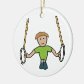 Gymnastische ringing keramisch ornament (Links)