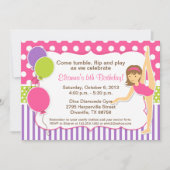 Gymnastische uitnodiging (Voorkant)