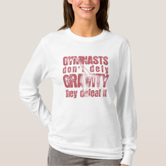 "GYMNASTS DEFEAT GRAVITY" LANGE SLAAPT T-SHIRT
