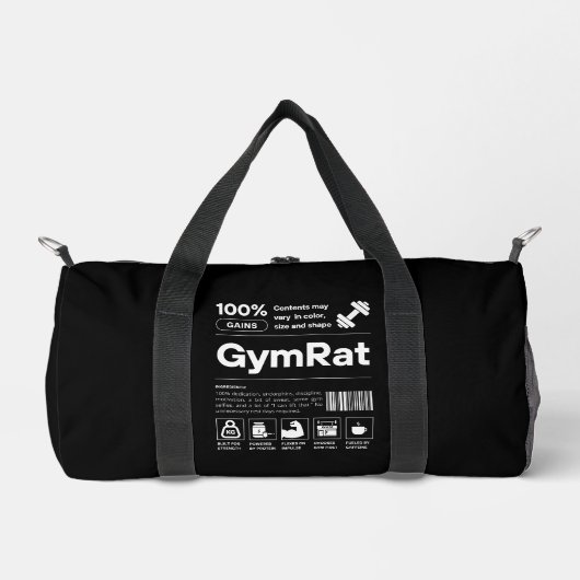 GymRat Grappige Workout Gear Fitness Gym Barcode Plunjezak (Voorkant)