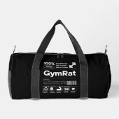 GymRat Grappige Workout Gear Fitness Gym Barcode Plunjezak (Achterkant)