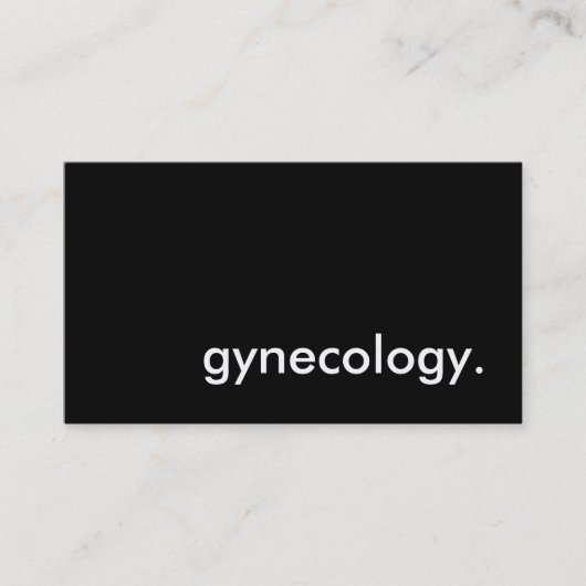 gynaecologie. visitekaartje (Voorkant)