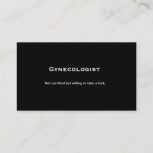 Gynaecoloog, ijsbreker, lijn ophalen, noem me visitekaartje