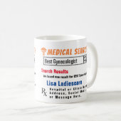 Gynécologue Funny Search Gig Mug (Devant droit)
