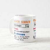 Gynécologue Funny Search Gig Mug (Devant gauche)