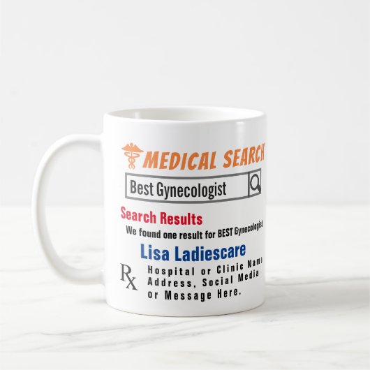 Gynécologue Funny Search Gig Mug (Gauche)