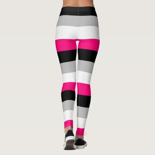Gynephilia Pride Flag Horizontale Streep Leggings (Achterkant)