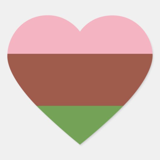Gynosexuele Pride Flag Hart Sticker (Voorkant)
