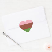 Gynosexuele Pride Flag Hart Sticker (Envelop)