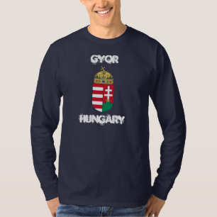 Gyor, Hongarije met wapenmantel T-shirt