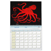 Gyotaku Octopus - Grote agenda Kalender (Feb 2026)