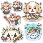 Gyoza Cavoodle Sticker (Voorkant)