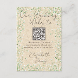 Gypsophila Watercolor Bloemen Onze Trouwwebsite Informatiekaartje