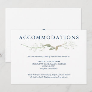 Gypsophila Wreath Wedding Enclosure Kaart