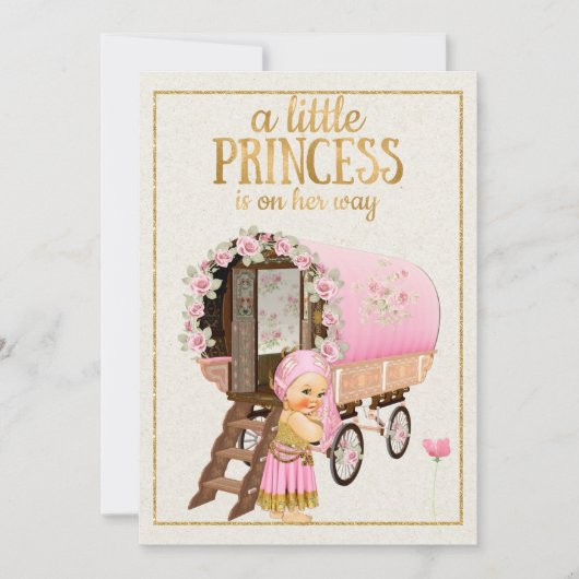 Gypsy Baby shower nodigt uit tot zigeunerhaat Baby Kaart (Voorkant)