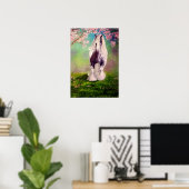 "Gypsy Blossom" Irish Vanner stallion caravan cob Poster (Thuiskantoor)