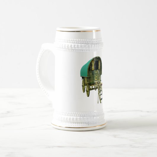 Gypsy bowtop caravan bierpul (Voorkant links)