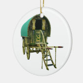 Gypsy bowtop caravan keramisch ornament (Links)