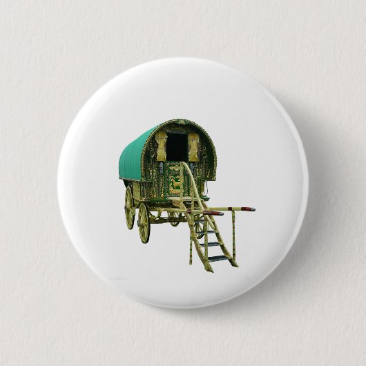 Gypsy bowtop caravan ronde button 5,7 cm (Voorkant)