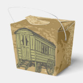 Gypsy caravan wagon bedankdoosjes (Achterkant)