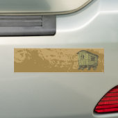 Gypsy caravan wagon bumpersticker (Op auto)