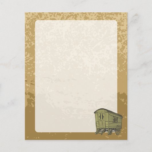 Gypsy caravan wagon flyer (Voorkant)