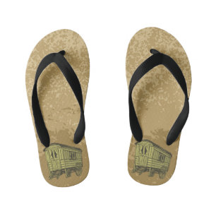 Gypsy caravan wagon kinder teenslippers