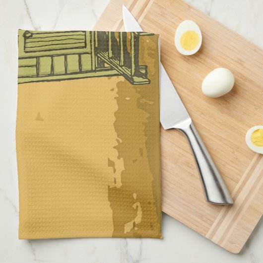 Gypsy caravan wagon theedoek (Quarter Fold)