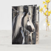 Gypsy dans la forêt - Carte de voeux pour les Chev (Fleur jaune)