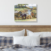 Gypsy Encampment, Appleby, 1919 Canvas Afdruk (Insitu (Slaapkamer))