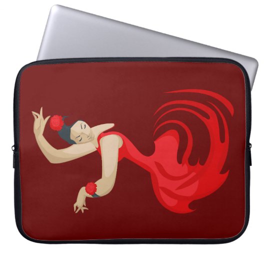 Gypsy Flamenco Dancer Laptop Sleeve (Voorkant)
