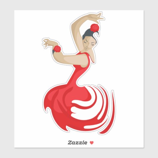 Gypsy Flamenco Dancer Sticker (Vel)