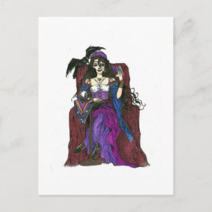 Gypsy Fortune Teller en Crow Briefkaart