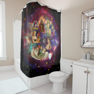 Gypsy Fortune tellers Psychics Kunst Douchegordijn