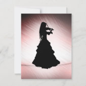 Gypsy Girl speelt Violin Unieke uitnodiging af (Voorkant)