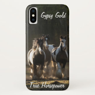 Gypsy Gold Gypsy Vanner Horsepower-telefoontas iPhone X Hoesje