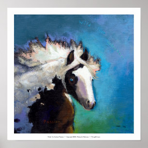 Gypsy Horse met passie kleurrijke schilderkunst Poster