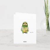Gypsy Jade Owl Carte pour notes personnalisé (Dos)