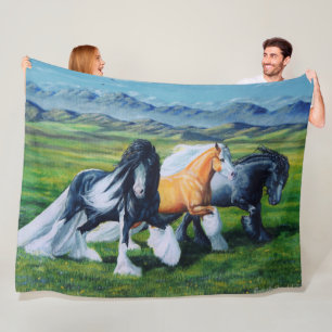Gypsy Medley, Gypsy Vanner-paard, hondsdolheid Fleece Deken